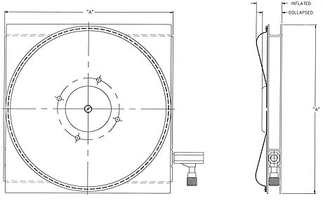 Sơ đồ kết nối của một bộ KIT đĩa đệm khí nén tròn - khung thép