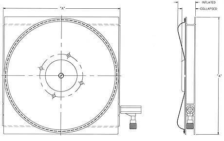 Sơ đồ kết nối của một bộ KIT đĩa đệm khí nén vuông - khung nhôm