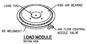 bản vẽ mặt dưới của Module đĩa đệm khí tròn - khung thép