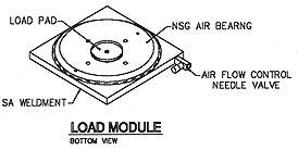 bản vẽ mặt dưới của Module đĩa đệm khí vuông - khung nhôm