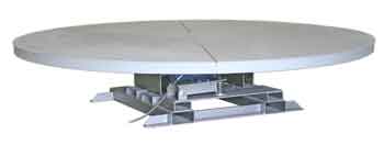 Một loại bàn xoay đặc biệt sử dụng loại Cơ-Điện, thích hợp dụng trong nhà máy di chuyển thùng phi, giá…